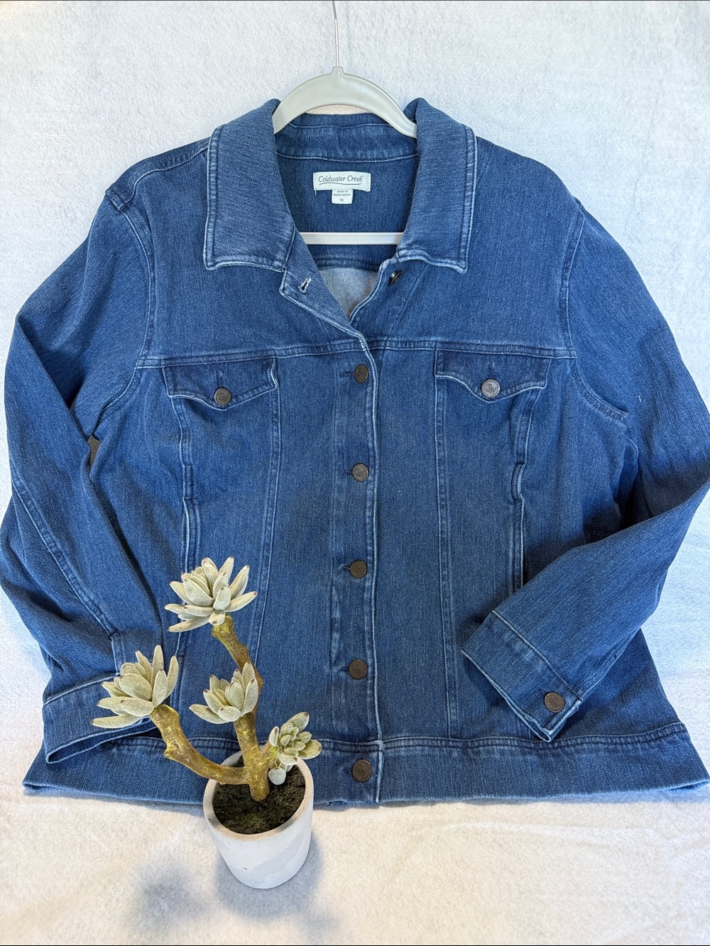 Coldwater Creek Dark Blue Jean Jacket